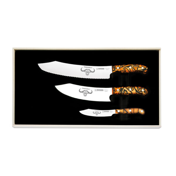 Комплект ножове Giesser серия PremiumCut Set No. III, Acrylic, spicy orange