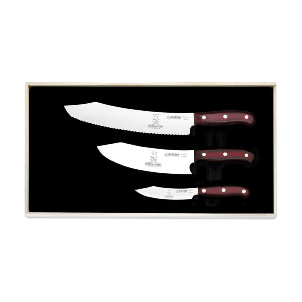 Комплект ножове Giesser серия PremiumCut Set No. III Rocking Chefs Micarta