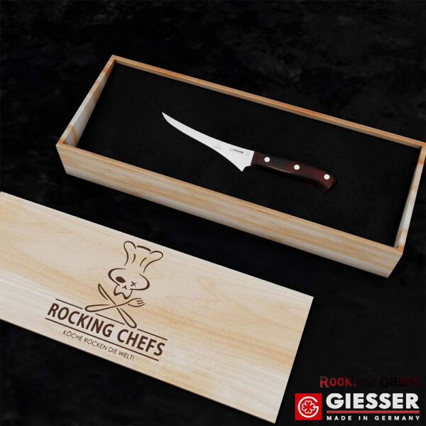 Шефски нож Giesser серия PremiumCut Filet No 1, Rocking Chefs, Micarta 17 см острие
