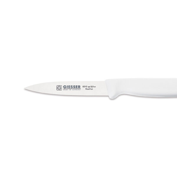Нож за зеленчуци Giesser 8315 sp 8w, бял, средно заострен, 8 см острие