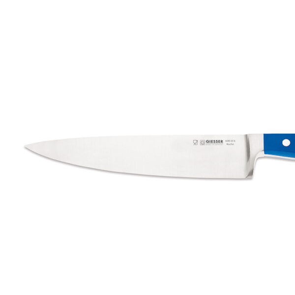 Шефски нож Giesser 8280 20b, широк, 20 см острие, цвят син