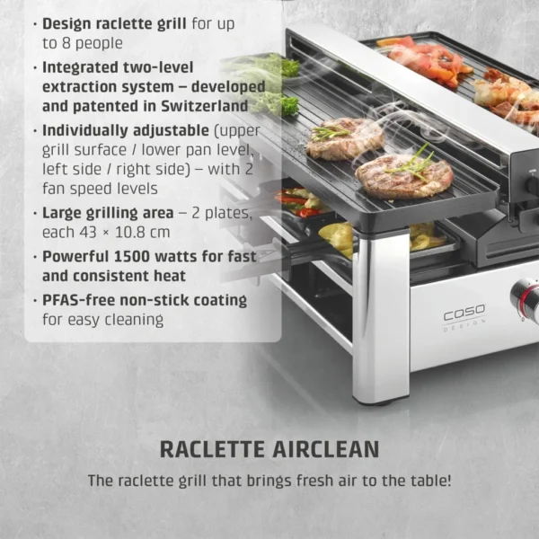Раклет грил CASO Design Raclette AirClean