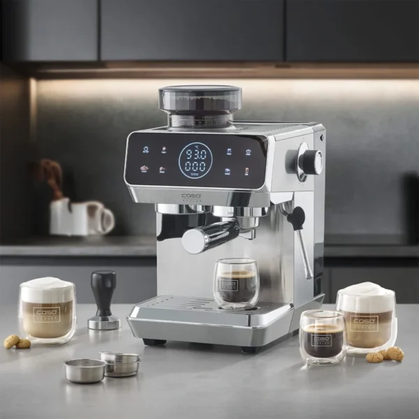 Кафемашина с вграден конусен мелач Caso – EspressoGourmet & Grind